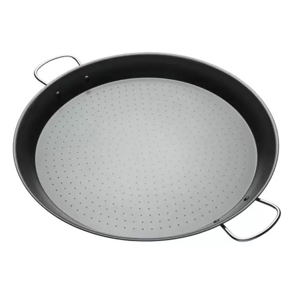 Poêle à paella 46cm acier carbone gris