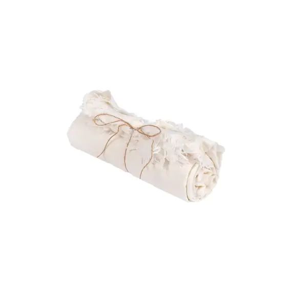 Nappe en lin blanc 150×150