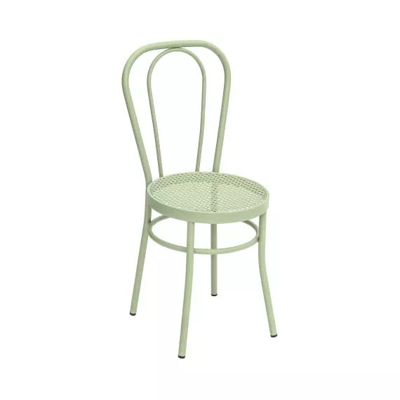 Chaise en acier vert