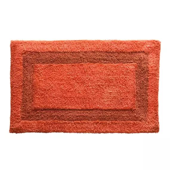Tapis de bain orange 60×60 en coton