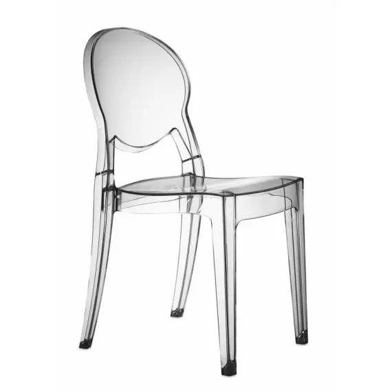 Chaise design en plastique transparent