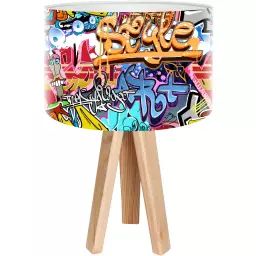 Lampe de chevet enfant Bois Multicolore 30x30x45 cm