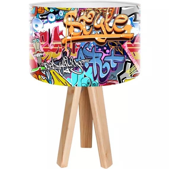 Lampe de chevet enfant Bois Multicolore 30x30x45 cm