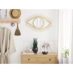 Miroir en bois solide bois clair 48×79