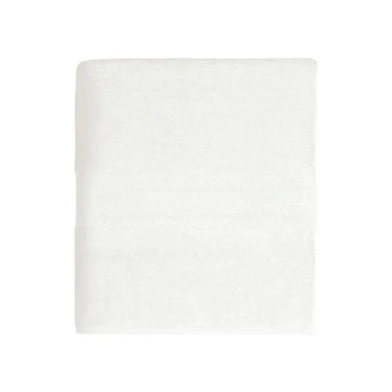 Drap de bain uni en 100% coton blanc 100×150