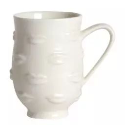 Mug Muse en Céramique, Porcelaine émaillée – Couleur Blanc – 12 x 15.33 x 12 cm – Designer