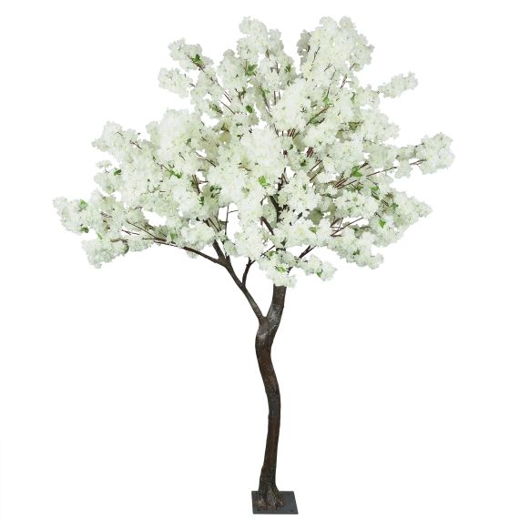 Cerisier Artificiel 16 Branches, H.270cm, Blanc