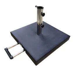 Pied de parasol carré gris Granita