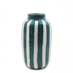 Vase Palmaria en Céramique, Céramique émaillée – Couleur Bleu – 30.22 x 30.22 x 36 cm – Designer Sarah Lavoine