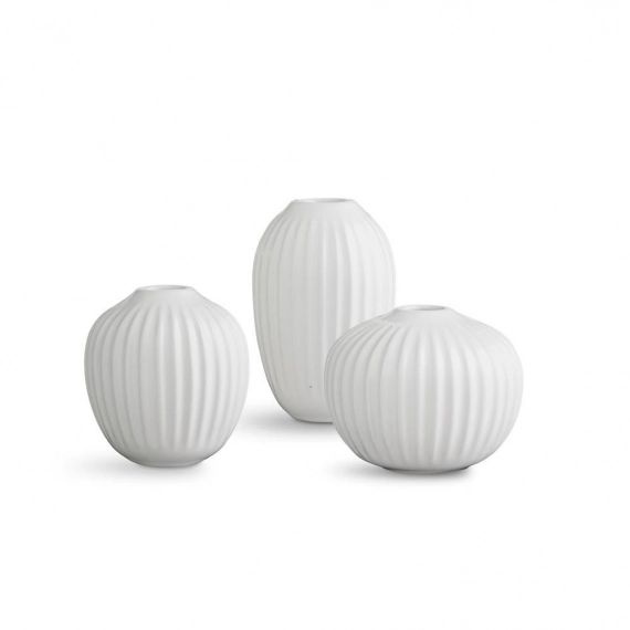 Vases miniatures Hammershøi lot de 3 blanc
