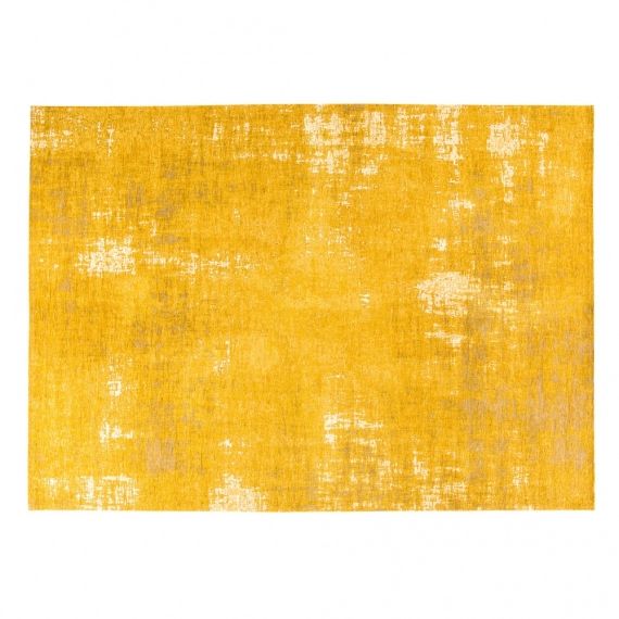 Tapis jaune moutarde motifs jacquard 200×290