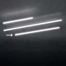 Suspension Alphabet of light en Métal, Aluminium – Couleur Blanc – 180 x 80.05 x 80.05 cm – Designer Bjarke Ingels Group