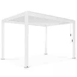 Pergola bioclimatique autoportée blanche 3x4m