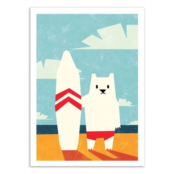 SURF –  Affiche d’art 50 x 70 cm