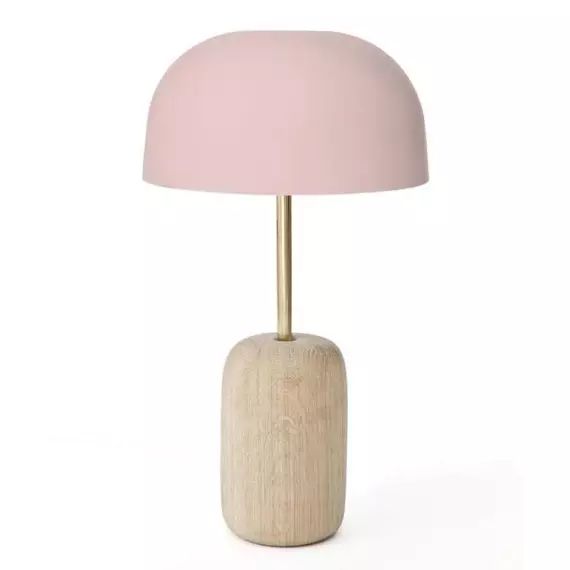 NINA-Lampe à poser Chêne & Métal H41cm
