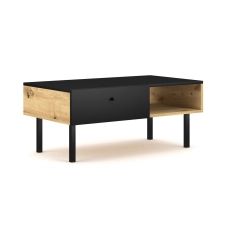 Table basse 1 tiroir 1 niche L90 cm – Noir