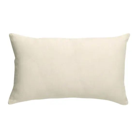Coussin uni  en lin craie 30 x 50