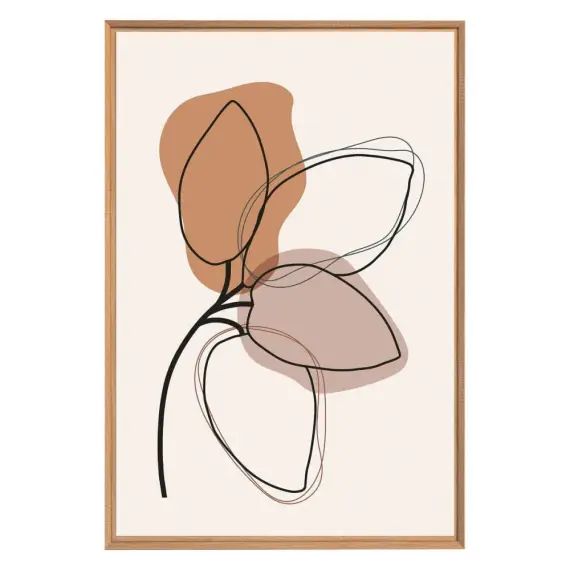 Tableau mural encadré illustration d&rsquo;une fleur 65×97 cm