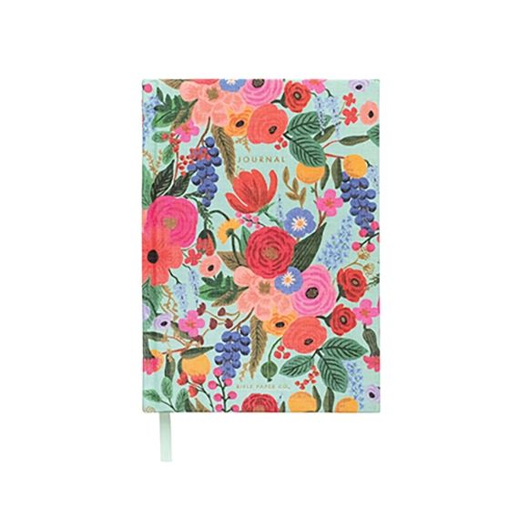 Journal couverture tissu motif Garden Party
