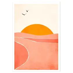 Affiche graphique danse avec le soleil » sans cadre 30x45cm »