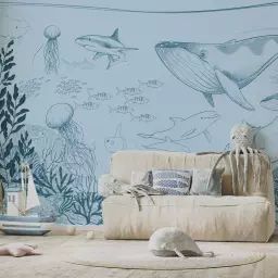 Papier peint panoramique enfant océan 450 x 250 cm