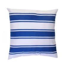 CASABLANCA – Housse de coussin coton rayures bleu fond blanc 40 x 40