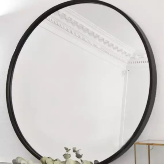 Miroir rond en métal noir mat 80 cm Soho Arne Lykke