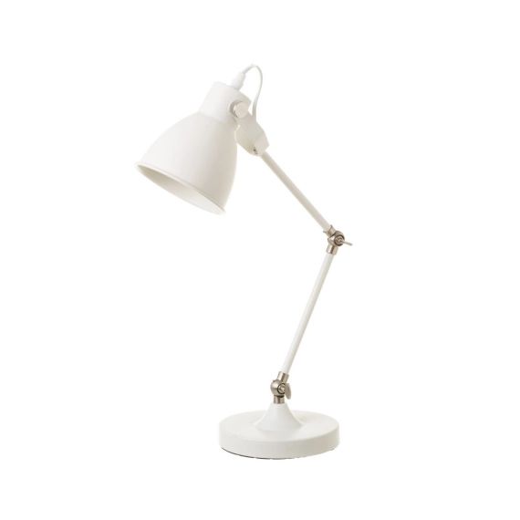 Lampe de bureau articulée en métal blanc H52cm