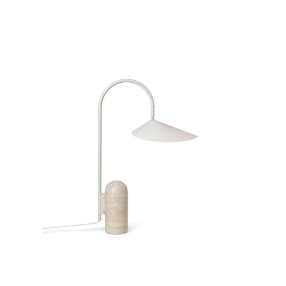 Lampe de table Arum en Métal, Acier laqué époxy – Couleur Blanc – 34 x 42.73 x 51 cm – Designer Trine Andersen