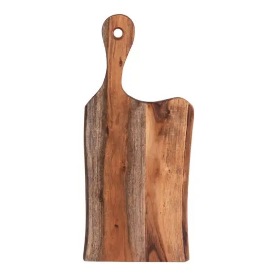 Planche à découper avec manche 45×20 cm   en bois  marron