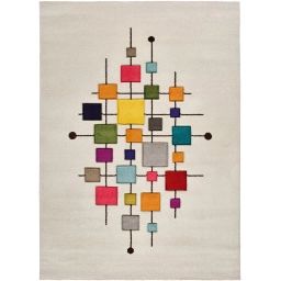 Tapis géométrique coloré, 160×230 cm