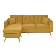 Canapé d’angle 4/5 places jaune