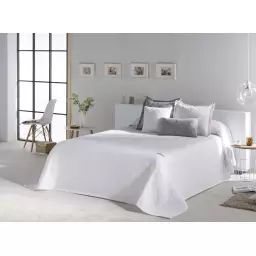 Couvre lit en coton blanc 180×270