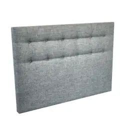Tete de lit capitonnée – Gris souris, – 140 x 115 cm