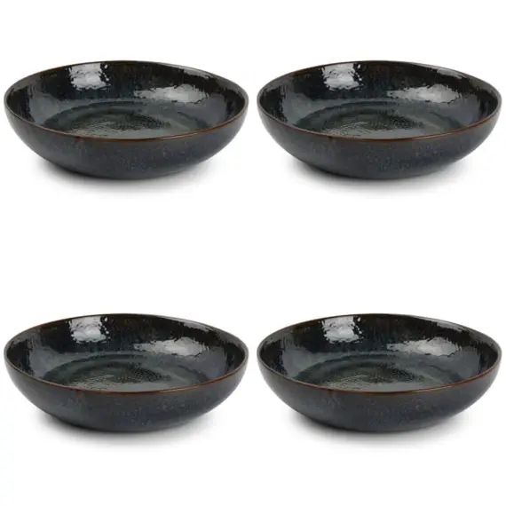 Assiette creuse 21,5xH5cm saphir – Lot de 4