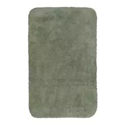 Tapis de bain doux vert kaki coton 70×120