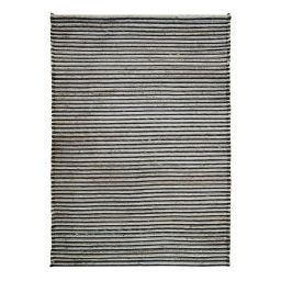 Tapis en laine, jute et coton tresse gris 160×230