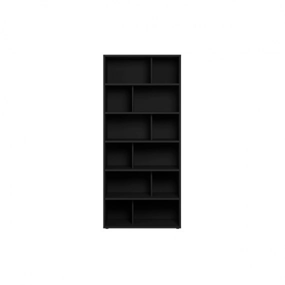 Bibliothèque design bois noir EPURE
