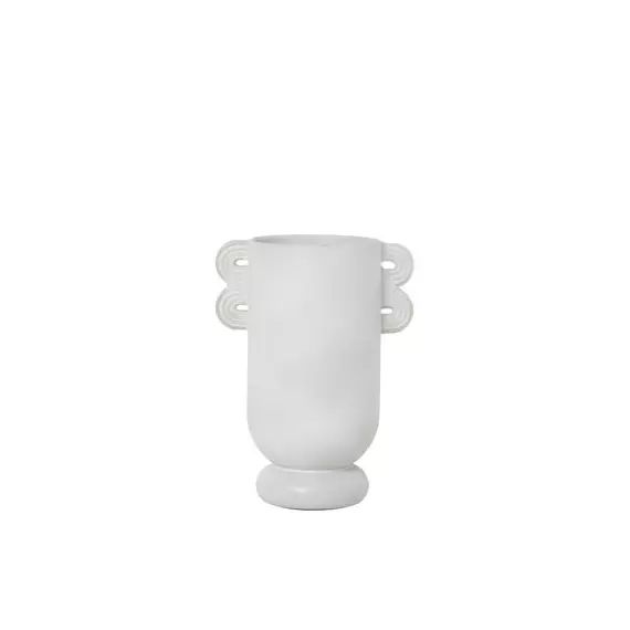 Vase Vases en Céramique, Grès émaillé – Couleur Blanc – 24.99 x 24.99 x 29 cm