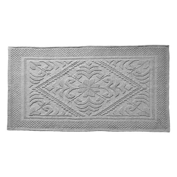 Tapis de bain gris 60×120 en coton