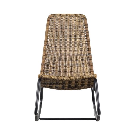 Tom – Rocking-chair en résine tressée et métal