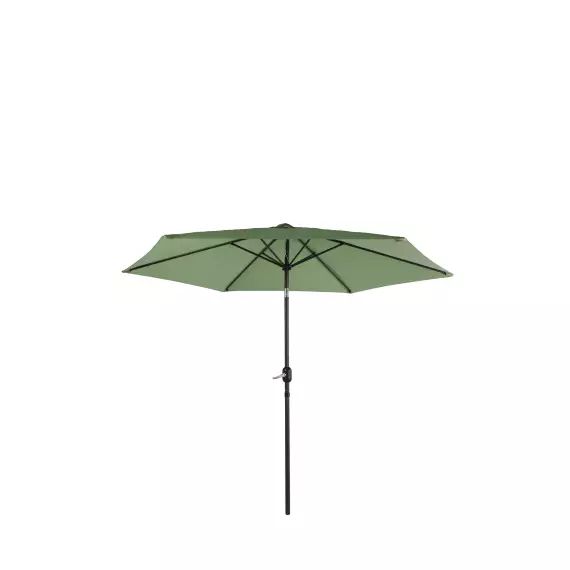 Parasol droit en aluminium et acier – toile vert menthe
