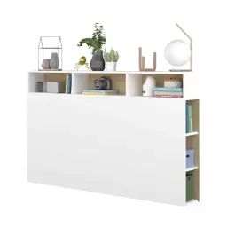 Tête de lit avec niches blanc 160 cm