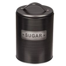 Boite à sucre cylindrique métallique