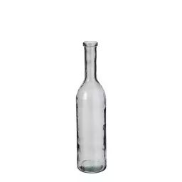 Vase bouteille en verre recyclé gris foncé H75