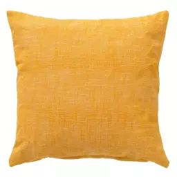 Housse de coussin jaune en coton-45×45 cm uni