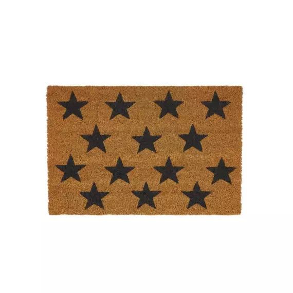 Paillasson coco étoiles 60x40x1,5cm