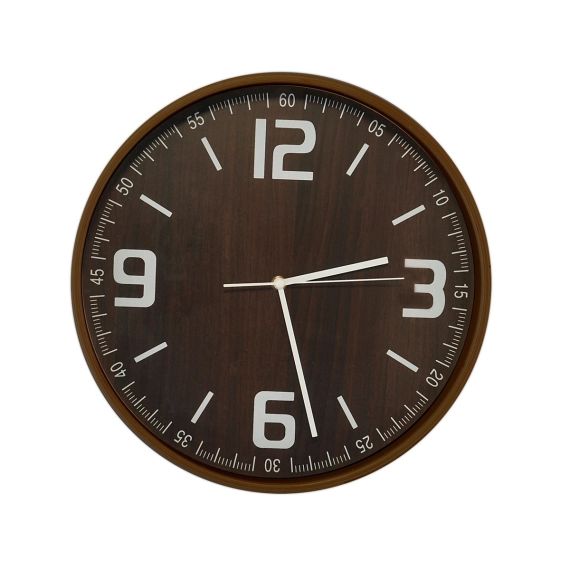 Horloge en bois et verre noir D : 32 cm