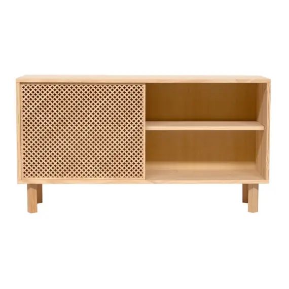 Buffet 1 porte en bois massif – 120 cm