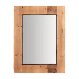 Miroir en bois de sapin en marron et noir  68x4x88 cm